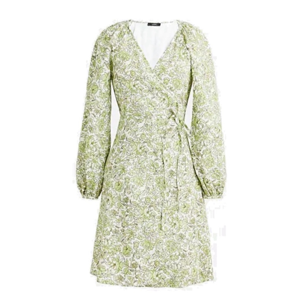 J.Crew Floral Linen Wrap Dress